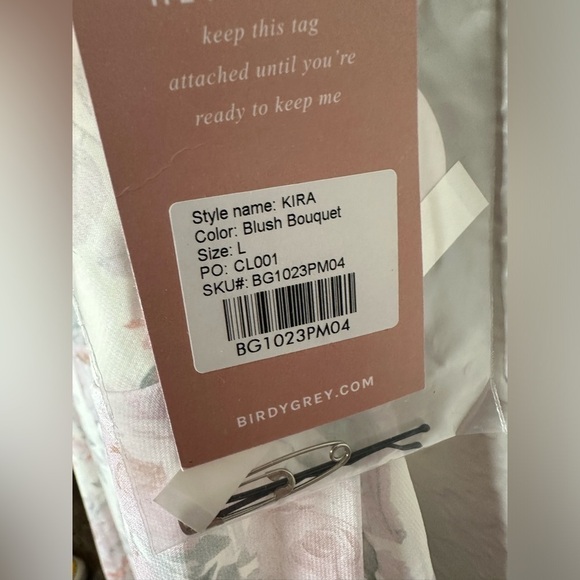 NWT Birdy Grey Kira Dress in Chiffon Blush Bouquet - Picture 6 of 7